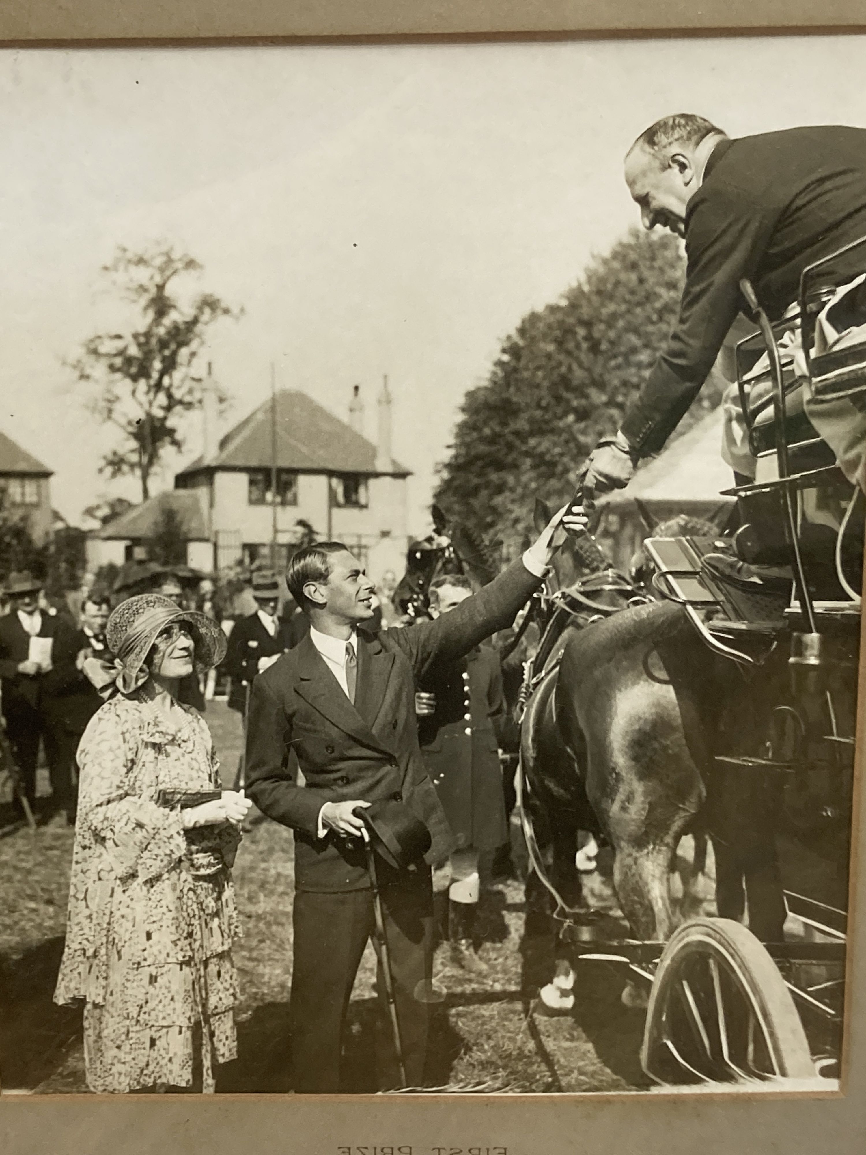 The Sport and General Press Agency Ltd., three monochrome photographs, 1920s, Winston Churchill and HRH Duchess of York, 28 x 24cm